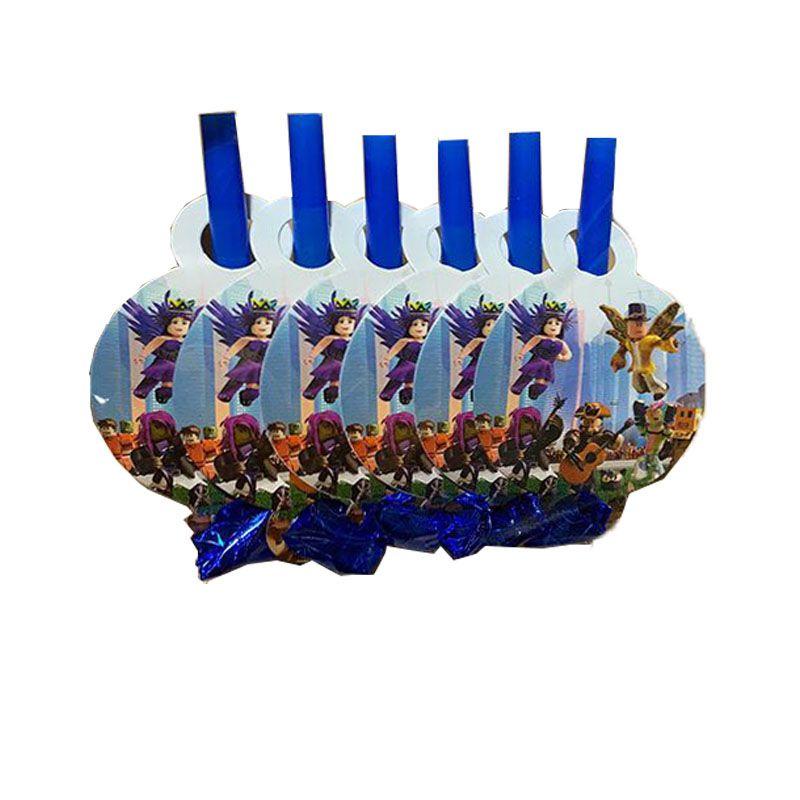 Яркие товары для вечеринки в стиле Roblox для детских празднований дня рождения с баннерами и топперами для торта