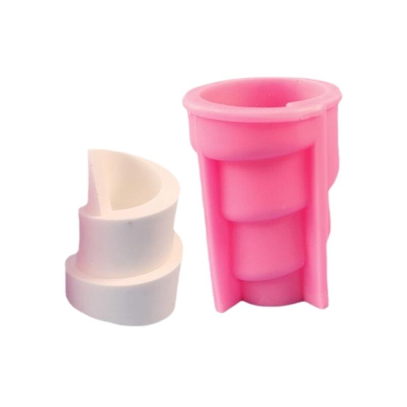 Silicone Crafting Mold Geometric Candle Holder Moulds Silicone Candle Stand Molds Silicone Texture Hand-Making Molds