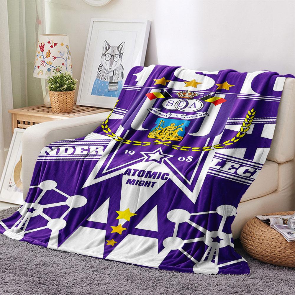 1PC Royal Sporting Club Anderlecht Patterned Flannel Blanket Suitable For All Seasons for Home Decor Warmth and Comfort Gifts Holiday Present