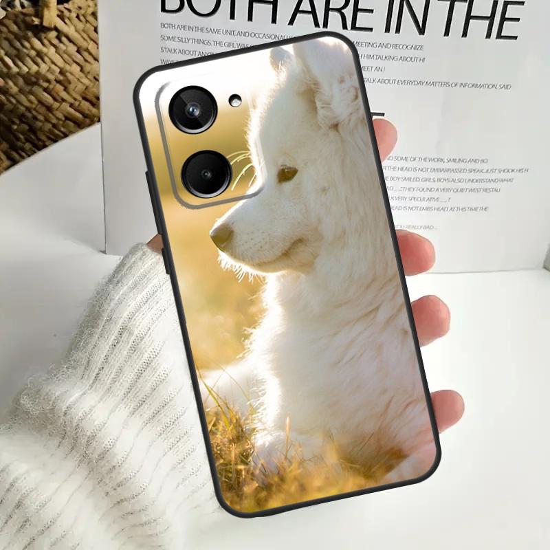 Samoyed Puppy For Realme 12 Pro Plus 11 10 9 C67 C55 C53 C35 C33 C30 C25s C21Y C15 GT3 GT5 GT Neo 5 Case