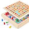 Wooden Link-Up 2-in-1 Flying Chess & Elimination Puzzle for Children's Early Education