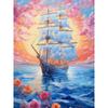 DIY полная круглая алмазная живопись вышивка крестиком 3D милый котенок животное сцена домашний деко художественное здание корабль алмазная живопись 5d алмазная живопись