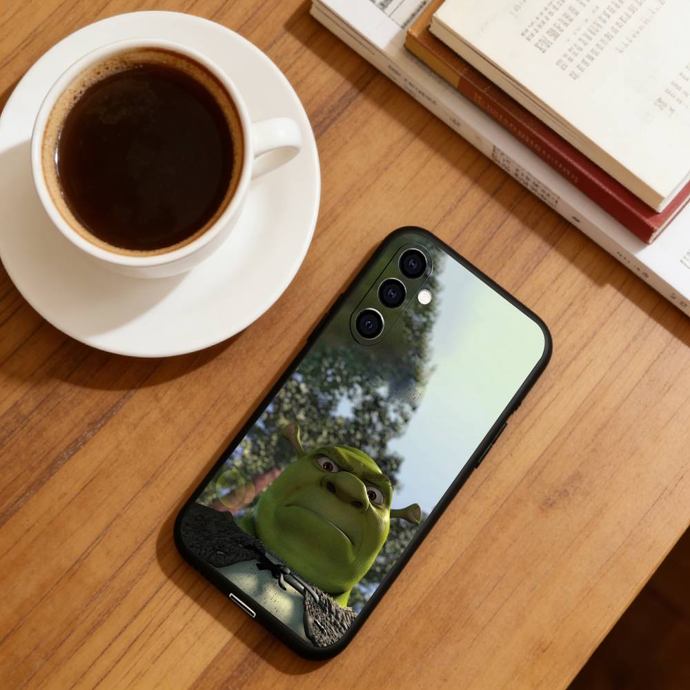 Милый зеленый мультяшный монстр Чехол для телефона Для Samsung Galaxy A73,A72,A71,A70,A53,A52,A51,Другие Мягкий черный чехол