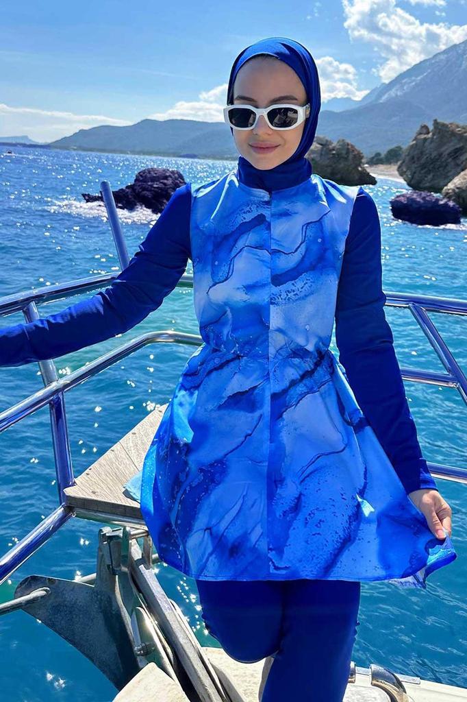 Женский Мусульманский Скромный Исламский Полный Чехол Буркини Пляжный Купальный Костюм Купальники Хиджаб Пляжная Одежда Купальник 