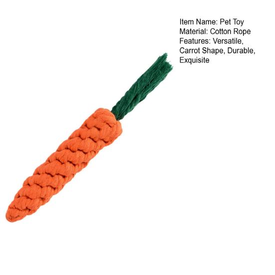 Игрушка для собаки в форме моркови, хлопковая веревка, игрушка для жевания домашних животных, устойчивая к укусам, чистка зубов, игрушка для моляров собаки, товары для домашних животных