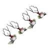 2 Pairs Reindeer Hair Pins Fairy Style Christmas Antlers Hair Clips Decorative Festival Hair Pins for Costume Party School Event
