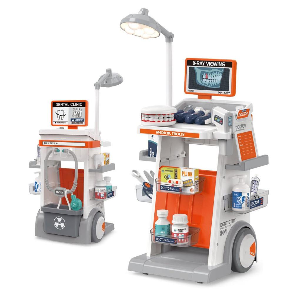 Children'S Play House Simulation Electric Light Electrocardiogram Doctor Cleaning Tools Supermarket Shopping Cart Toy Cover