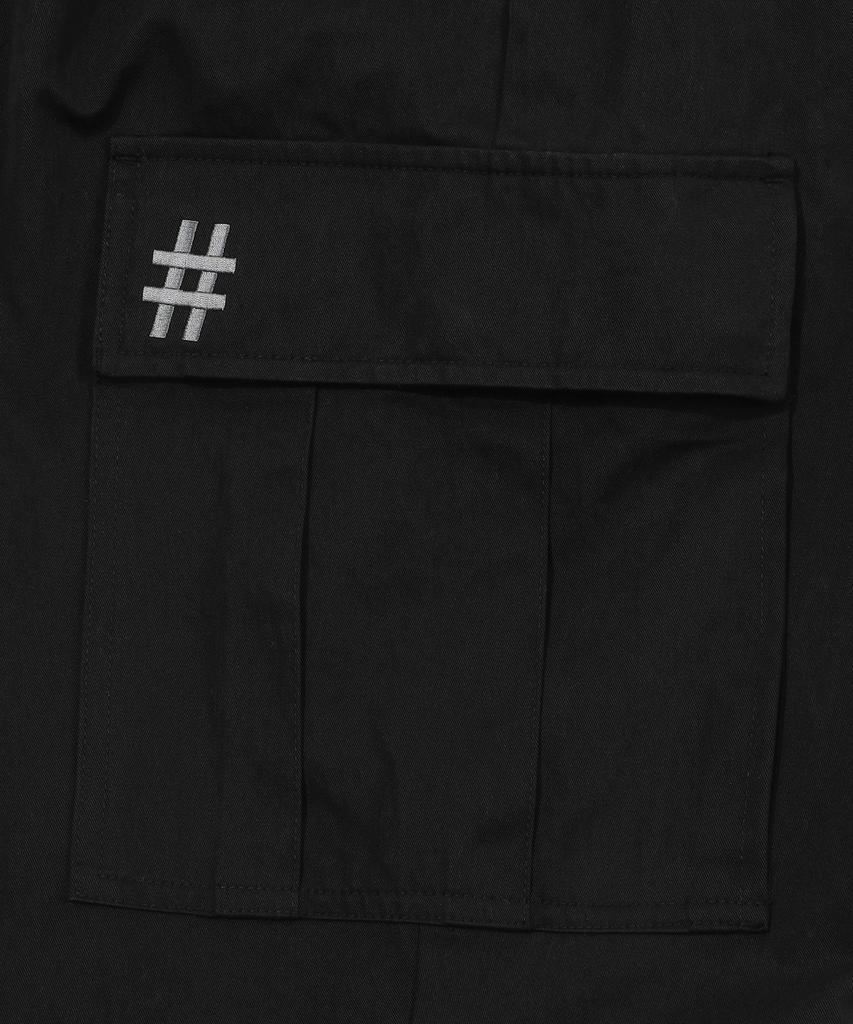Брюки-карго BEENTRILL Hashtag с одной складкой (черный)