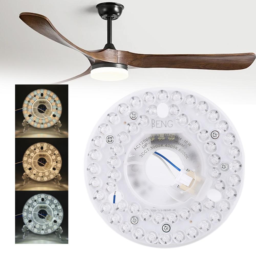 3CCT LED Ceiling Fan Light Kit 4.92 Inch LED Light Replacement Panel  Flush Mount Ceiling Light