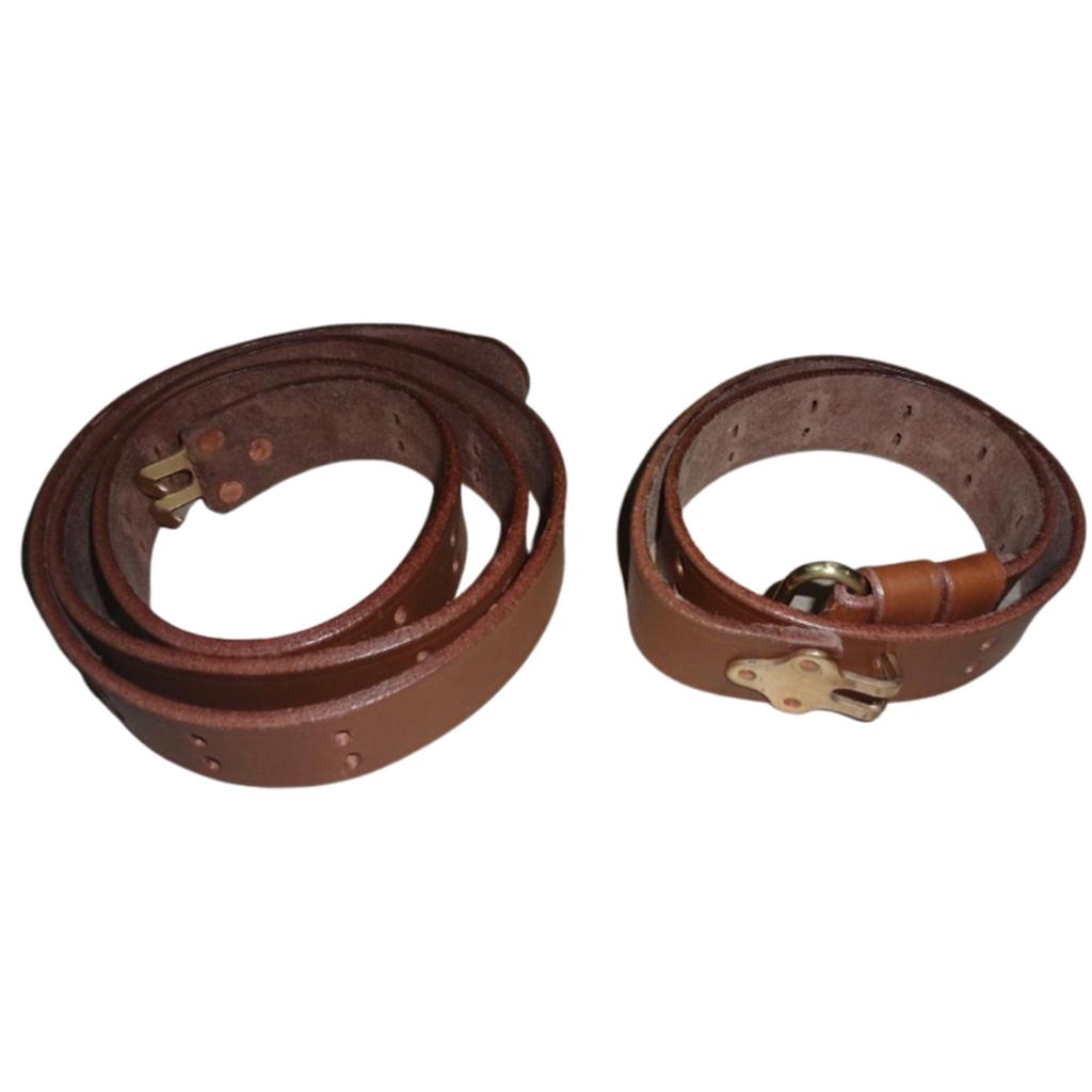 Кожаный ремень для винтовки Гаранда США 1907 г. (Латунный фитинг) - Репродукция J3-DKZ9-ZSV0