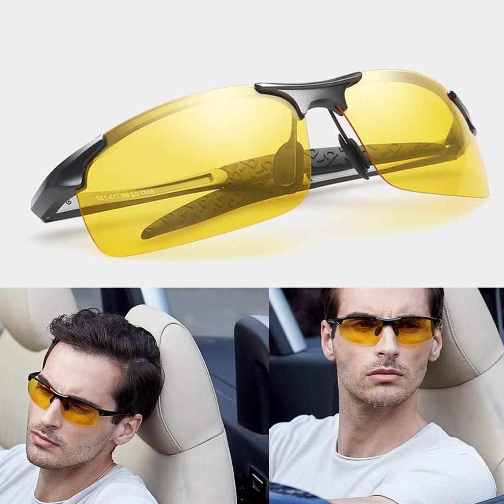 Polarized Sunglasses with Photochromic UV400 Protection for UV Night Driving Yellow for and Golf [DB] Function, Men, Protection, Sunglasses, Lenses,