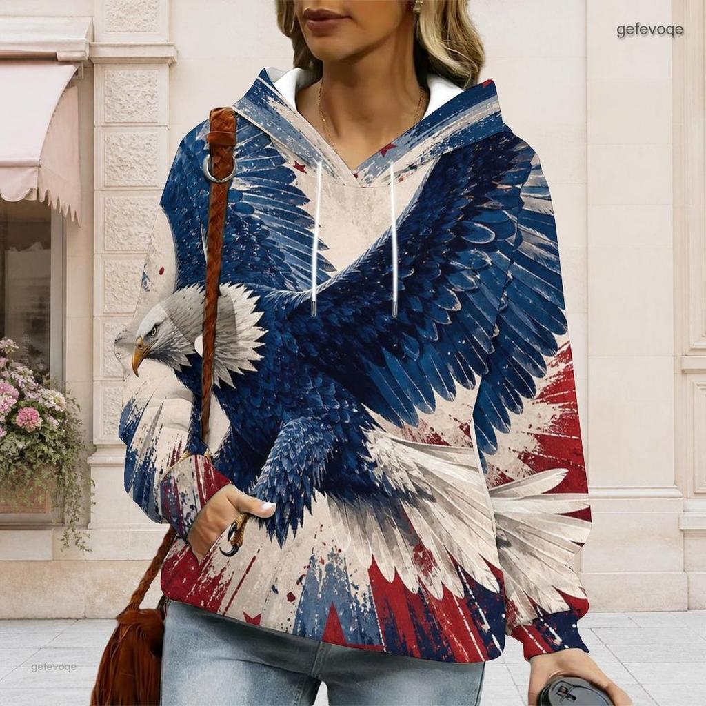 Womens Plus Size Drawstring Hooded Sweatshirt Long Sleeve Loose Comfortable Casual Street Outfit