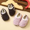 Autumn and winter children's walking shoes, non-slip and insulating, baby floor socks, thickened warm cotton shoes, adult home slippers, cotton