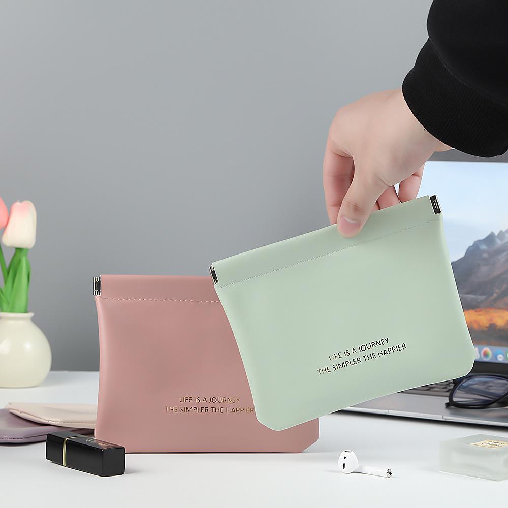 Органайзер для красных конвертов с пружинным зажимом: Портативный держатель для данных и украшений с автоматическим закрытием, кошелек для монет