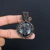 Larvikite Pendant, Gemstone Pendant 999 Copper Wire Wrapped Jewelry, Handmade Antique Pendant Jewelry, Gift For Mother