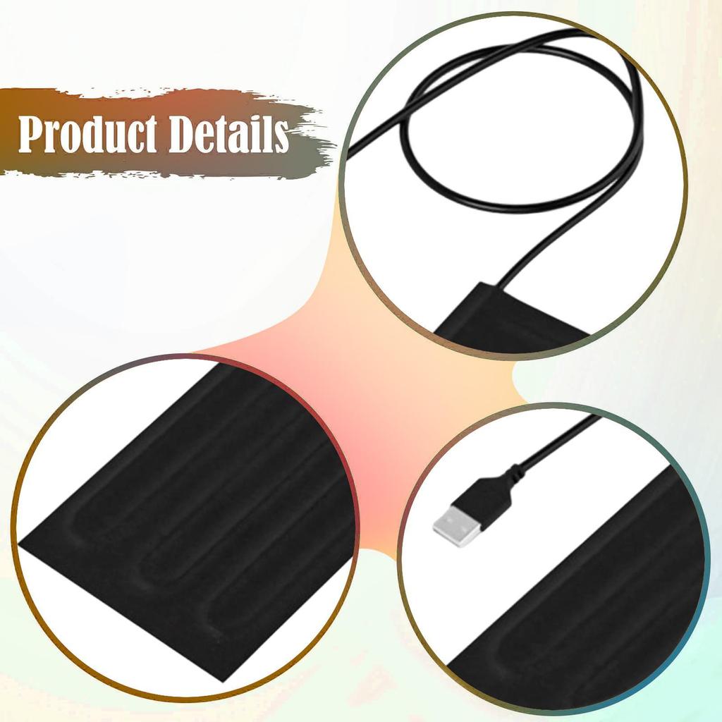 Reptile Heating Pad,Multipurpose Heater USB Warming Cushion Terrarium Heating Mat,Tank Heat Pad for Hermit Crab Bird Gecko Snake