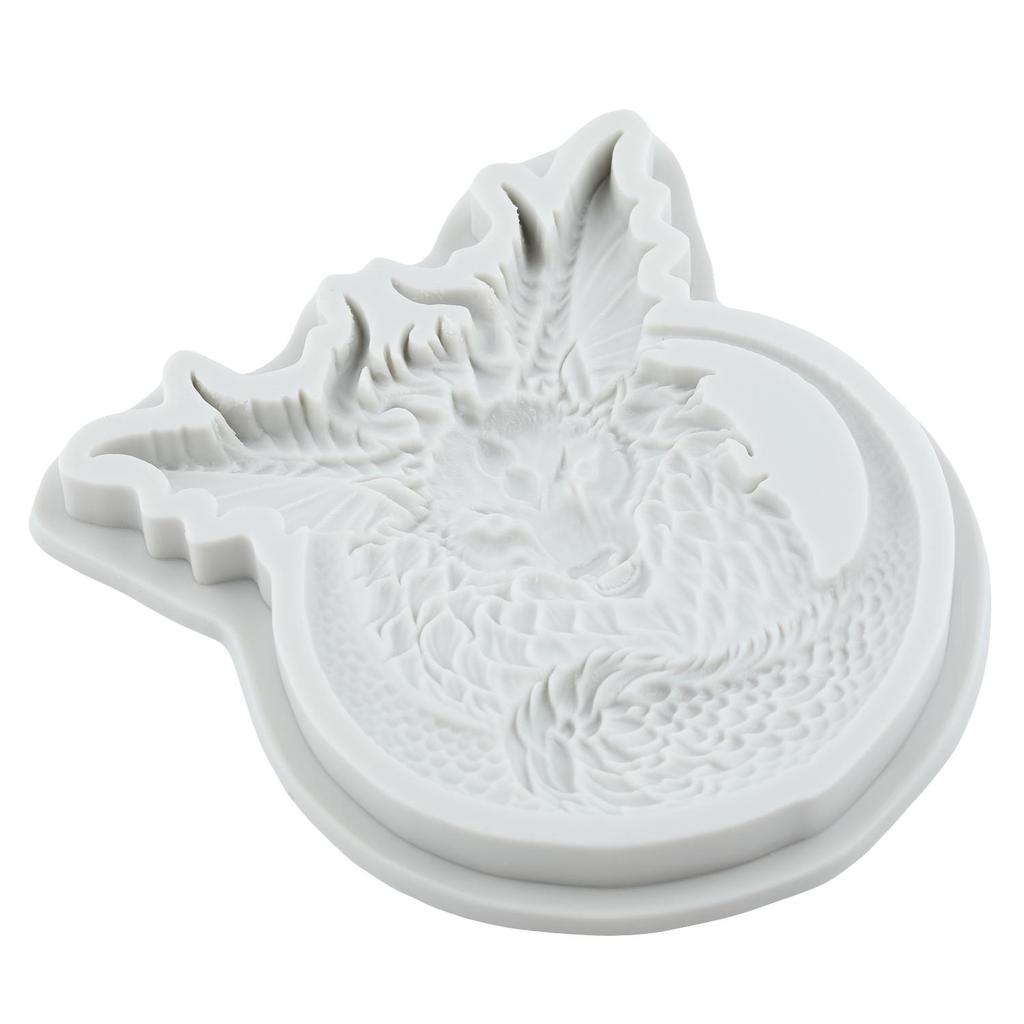 Dragon Silicone Mold Dragon and Wolf Head Fondant Molds Cake Decorating Tools Cupcake Topper Candy Sugar Craft Gum Paste Polymer Clay