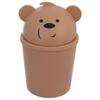 Orion Brown Bear-Shaped Plastic Small Tabletop Waste Bin 1.5 L