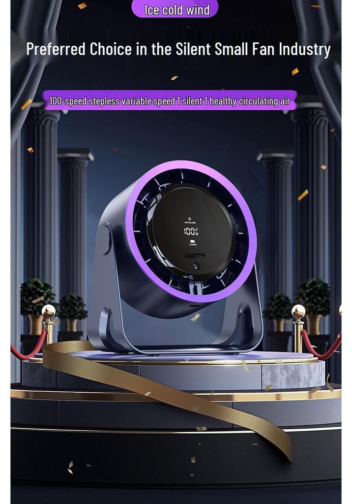 Portable Rechargeable Mini Fan with Mijia App Connectivity for Desktop, Kitchen, and Wall-Mount Use