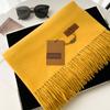 Cashmere Hand Feel Autumn And Winter Solid Color Scarf Women'S Thick Tassel Simple And Versatile Soft And Warm Imitation Cashmere Shawl