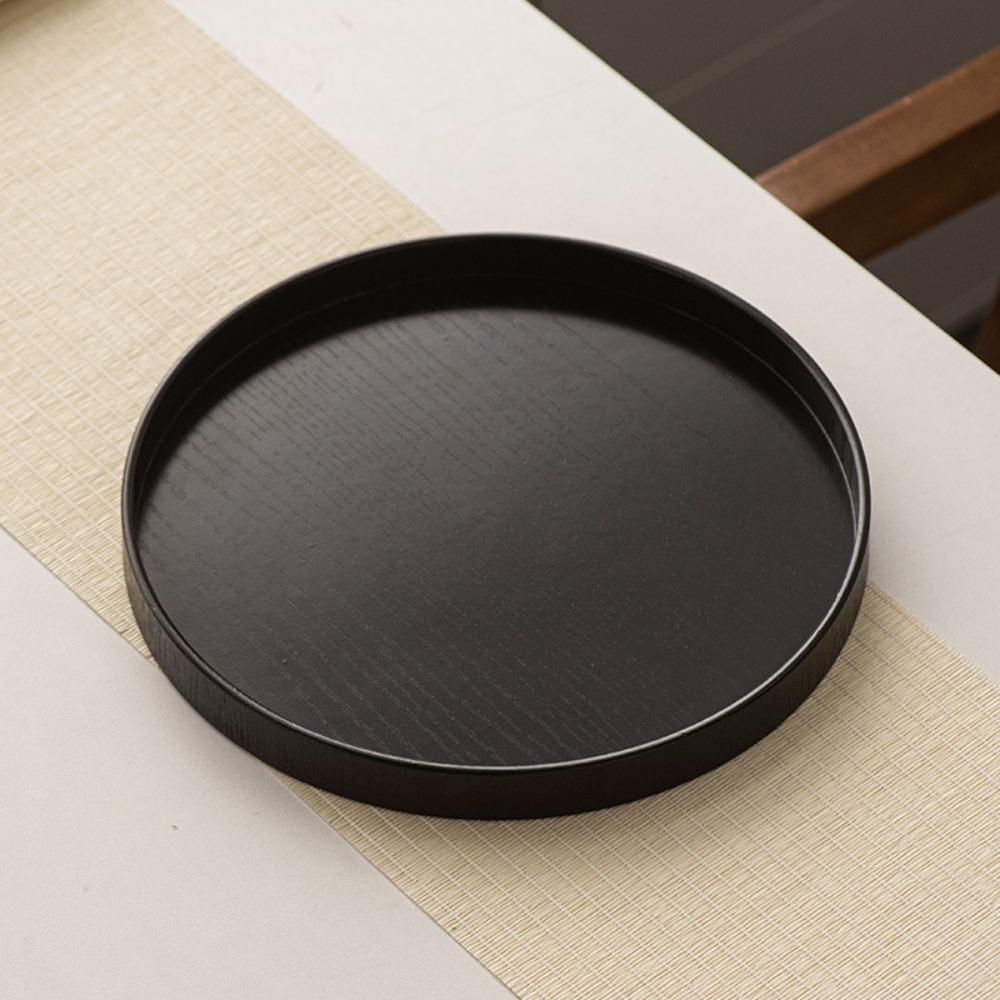 Круглый сервировочный поднос Деревянная тарелка для еды Кухонные аксессуары Поднос для чая Ресторан