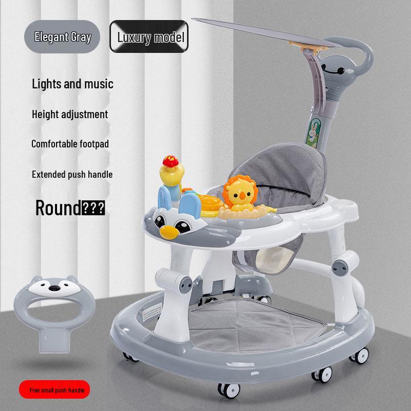 Multifunctional Baby Walker: Anti-Rollover, Sit & Learn Push Car