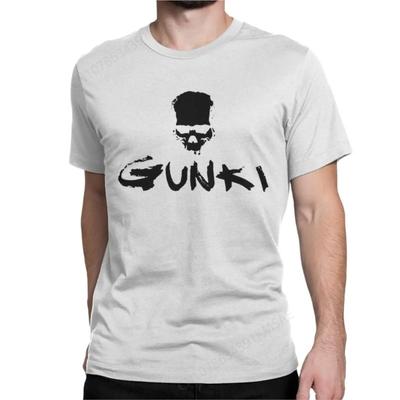Gunki Funny Tees Хлопковая футболка с коротким рукавом и круглым вырезом Большие размеры Топы с логотипом Gunki Рыбалка Рыболовный череп для мужчин Женщин Футболка