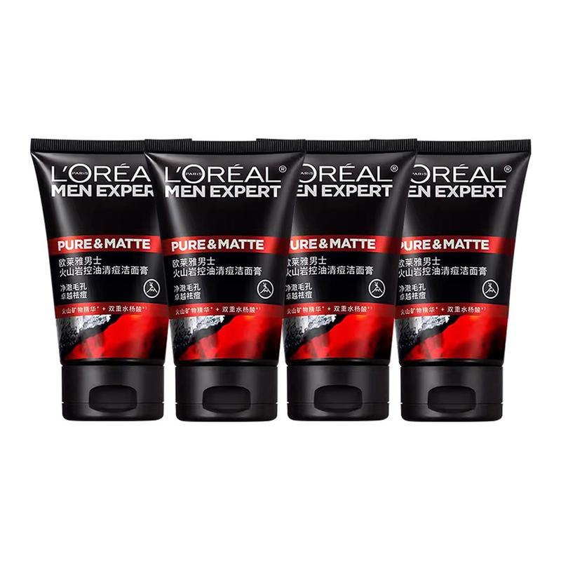 Loreal Paris Очищающее средство для мужчин, Мужской очищающий бальзам с углем для контроля жирности и против черных точек - с маслом вулканической породы, контролирующее жирность и очищающее от акне 50 мл4