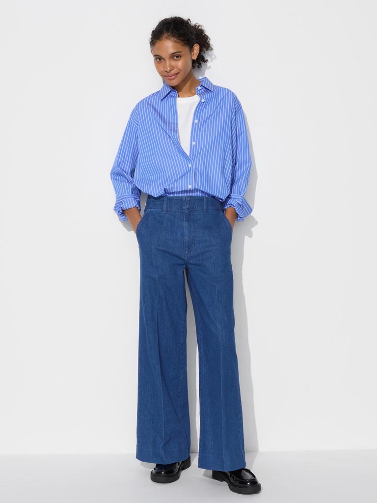 Uniqlo Японские широкие брюки джинсы