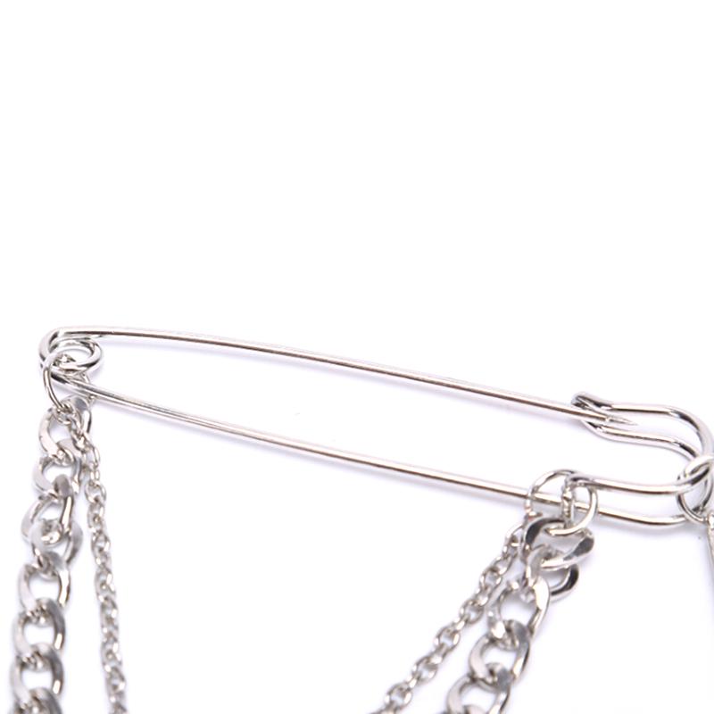 1Pc Unisex Classic Chain Pin Brooches Bf Punk Hip Hop Jewelry Gifts