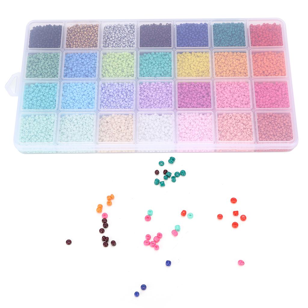 14000Pcs Bracelet Beads 28 Colors 2mm Glass Seed Beads for Jewelry Making DIY Art
