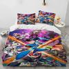 3D Rockman Megaman Game Cartoon Bedding Set Duvet Cover Sheet Print Bed Set Pillowcase Full Queen King Size Comforter Bedroom
