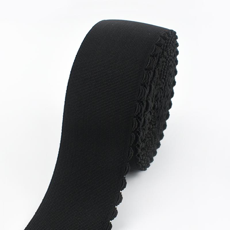 Meetee 2/5 метров Нейлоновая эластичная лента 10-50 мм Черно-белая Кружевная Резиновая лента Лента для бюстгальтера Нижнего белья Пояс Аксессуары для шитья DIY