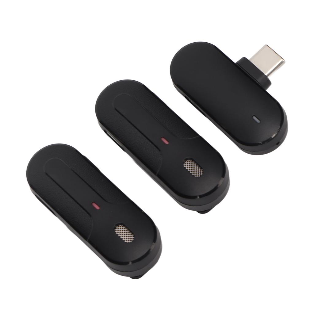 2.4G беспроводной петличный микрофон с шумоподавлением 1 из 2 Type C мини беспроводной петличный микрофон с клипсой