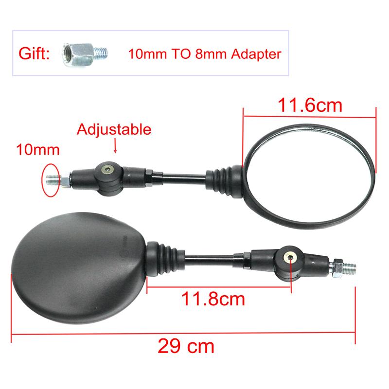 LMoDri черное универсальное складное зеркало для мотоцикла, боковые зеркала для мотоцикла, зеркало заднего вида 8 мм 10 мм для Honda