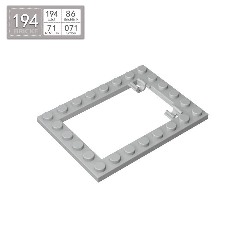 BRICKE 6x8 Hollow Trap Plate & Movable Door Building Block, Compatible with LEGO 92107 Small Particle Blocks.