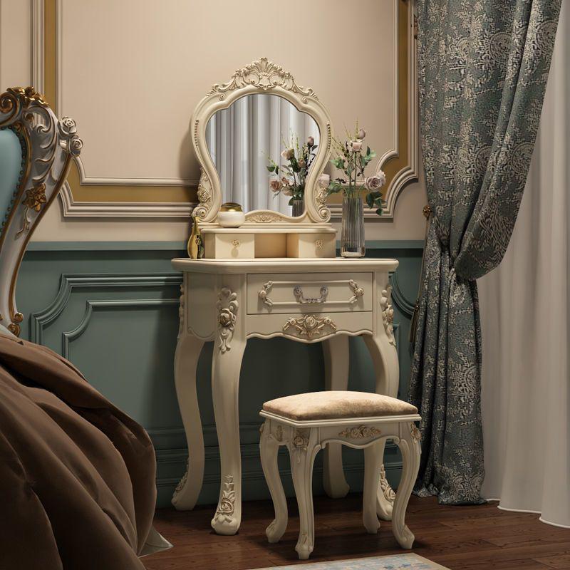 Wangdins Multi-Purpose Princess Vanity Table: European-Style Dressing Table & Makeup Desk for Bedroom.