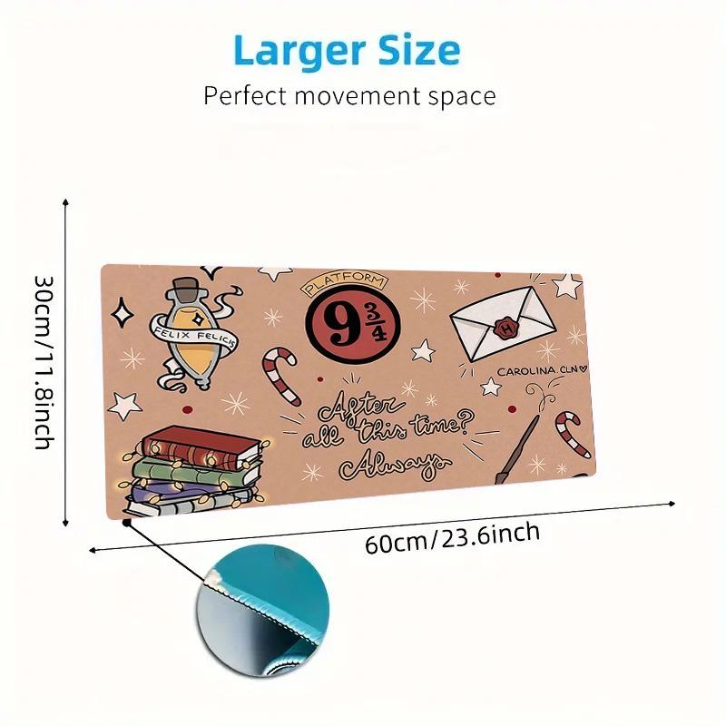 Harry Potter Print Cushion Non-slip Laptop Tablet Big Mousepad XXL Mat Mini PC Playmat With Lock edge