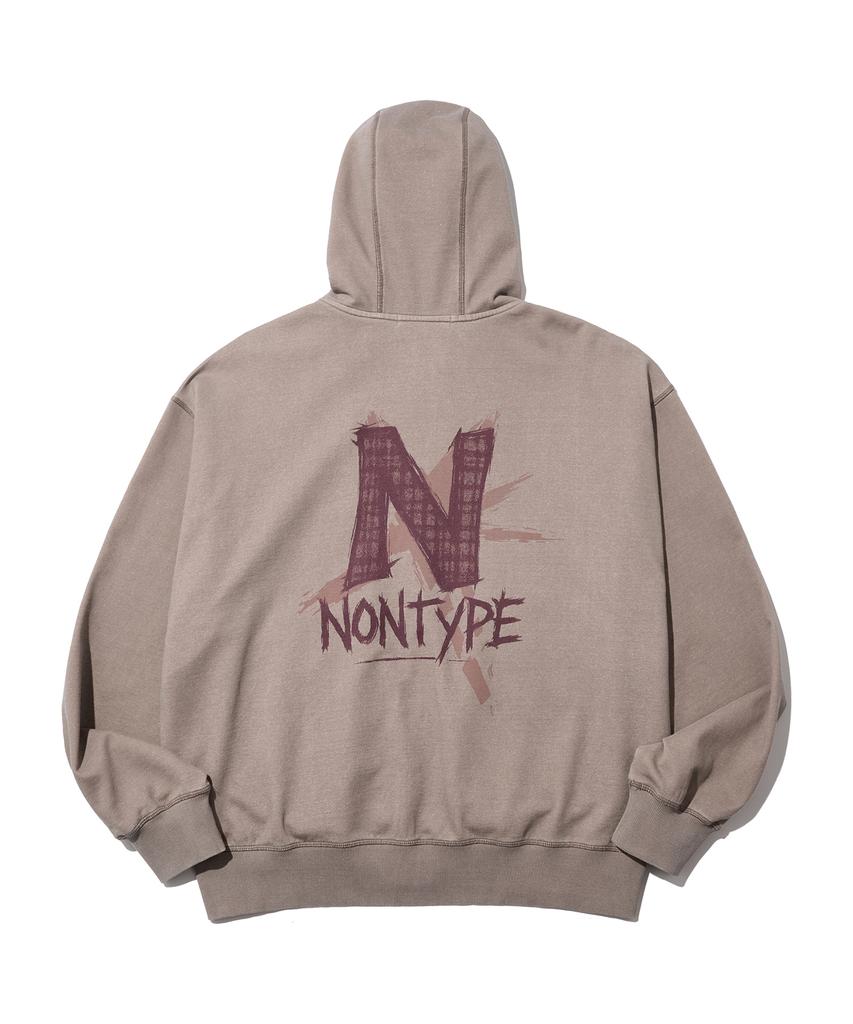 Молния с принтом Nontype (Пигмент Бежевый)