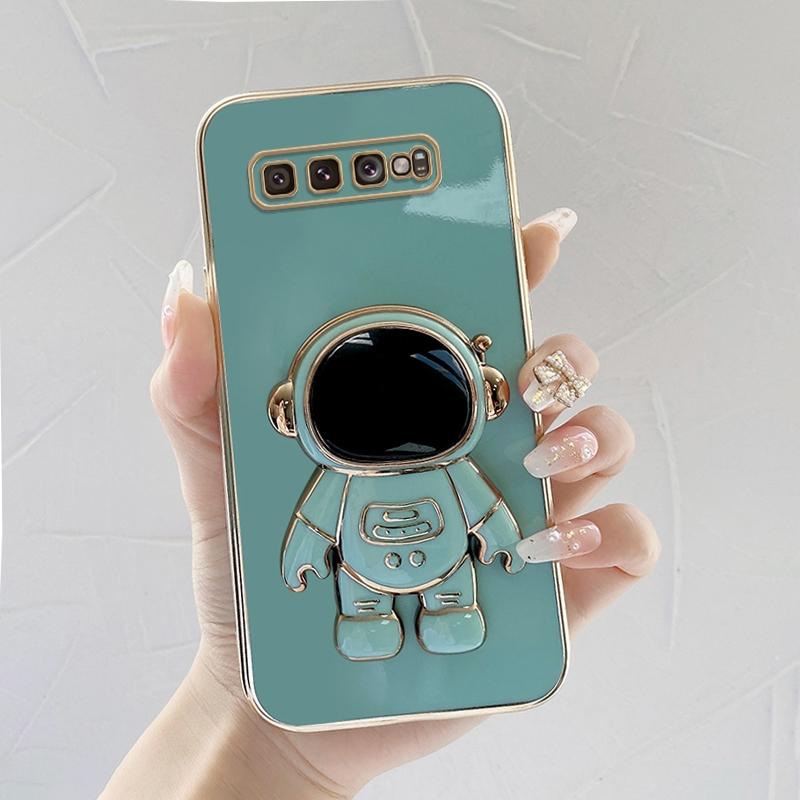 Кронштейн астронавта, мягкий чехол с квадратным краем и покрытием для телефона, роскошный чехол из ТПУ с покрытием для телефона OPPO Reno Realme