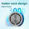Cross-border Handheld Mini Fan Portable Neck-Mounted Digital Display Turbo Folding Outdoor Silent Brushless Motor 5-Speed Gear