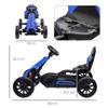 Go Kart Pedal Go Kart Reverse and Forward Gear, for Children from 3 to 8 Years, Blue