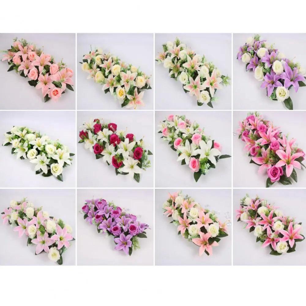 18Pcs High Quality Decoration Flower DIY Artificial Flowers Fashion Extremely Vibrant Fake Flowers Wedding Garden Home Decor