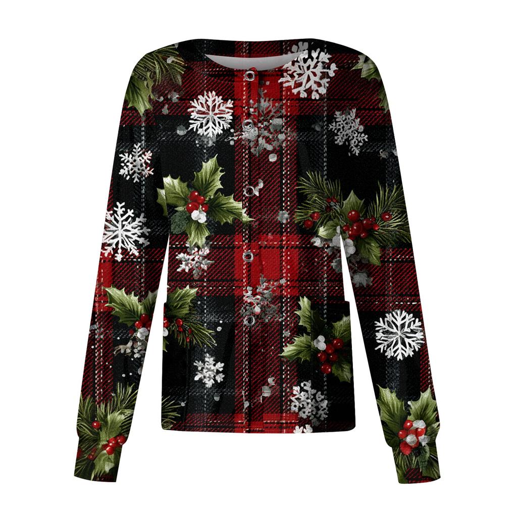 Women's Casual Long Sleeve Single Breasted Printed Dry-nurse Top