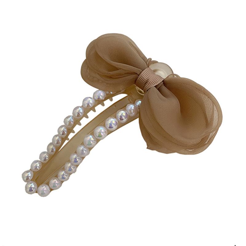Леди Очаровательный жемчужный бант, большая заколка для волос, боковой зажим, заколка для волос на затылке, заколка с челкой, инструменты для укладки волос, аксессуары для волос