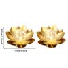 Set of Two Gold Lotus Shape Battery Lamp for Holiday Decoration(2pcs)