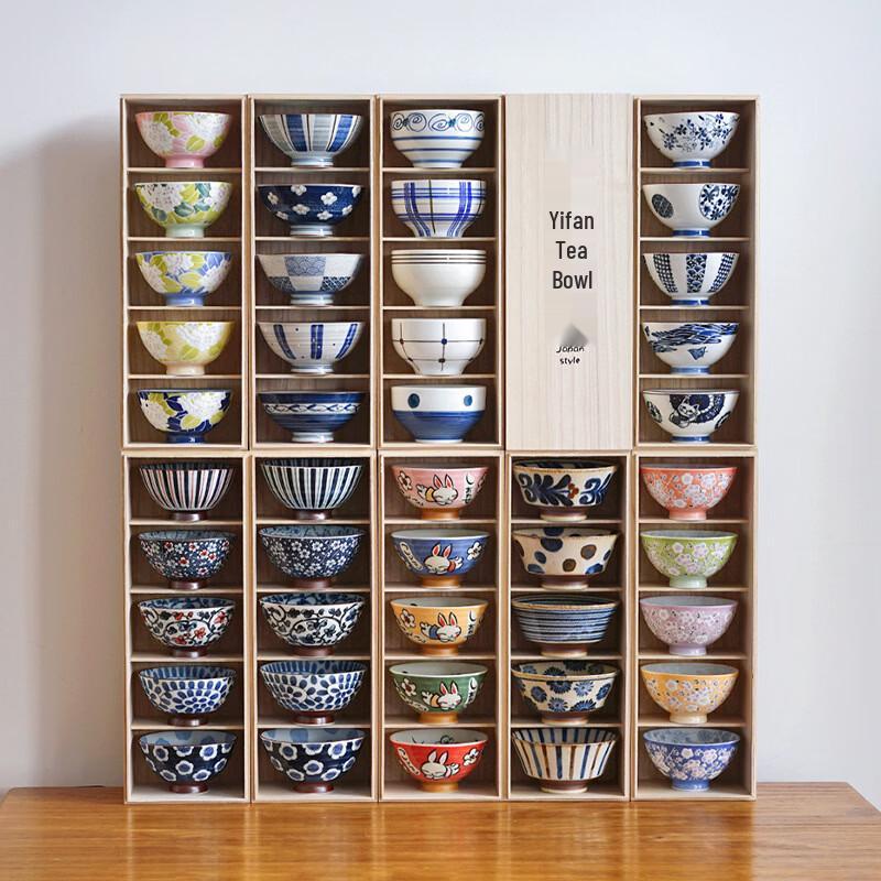 Набор японских керамических пиал для риса Ru Han Mino Ware (5 шт)