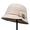 Autumn and Winter Hat Ladies Short-brimmed Bucket Hat Woolen Thickened Warm Casual Cotton Hat