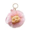PVC Cat Plush Keychain Backpack Charms Kitten Car Keyring Cute Cat Plush Pendant  Decoration