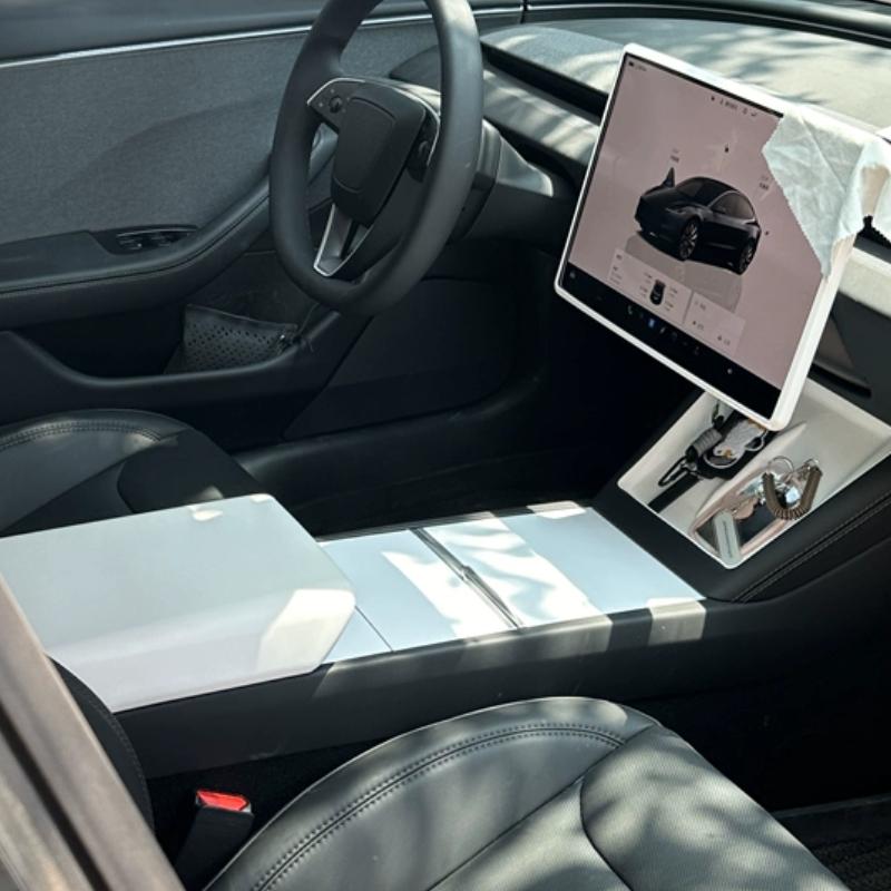 Для Tesla Model Y Juniper 2025 Центральная консоль Ящик для хранения Задний воздуховод Рамка экрана Автомобильная Белая отделка Аксессуары для интерьера